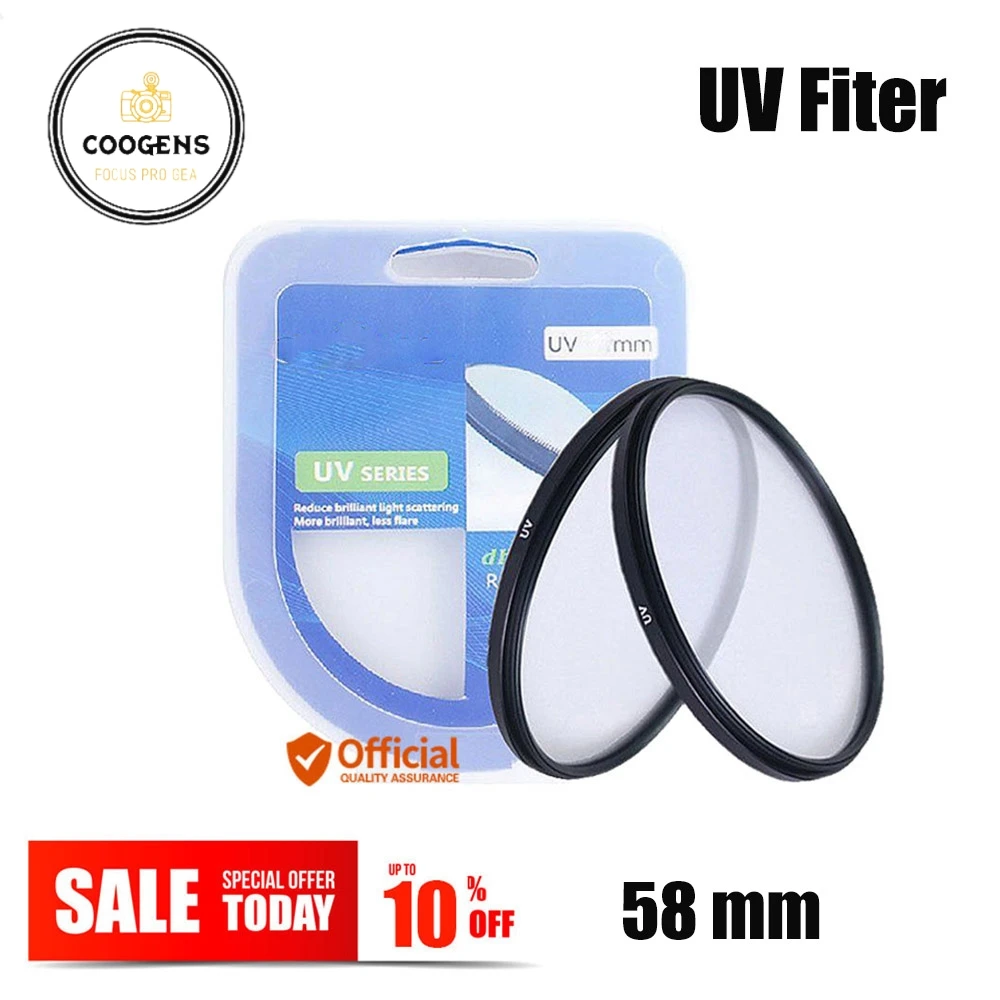 

58 58mm MCUV UV Ultra-Violet Slim Lens Filter Protector for Nikon Sony Fuji Canon EOS 1300D 1200D 800D 760D 750D 700D Accessorie