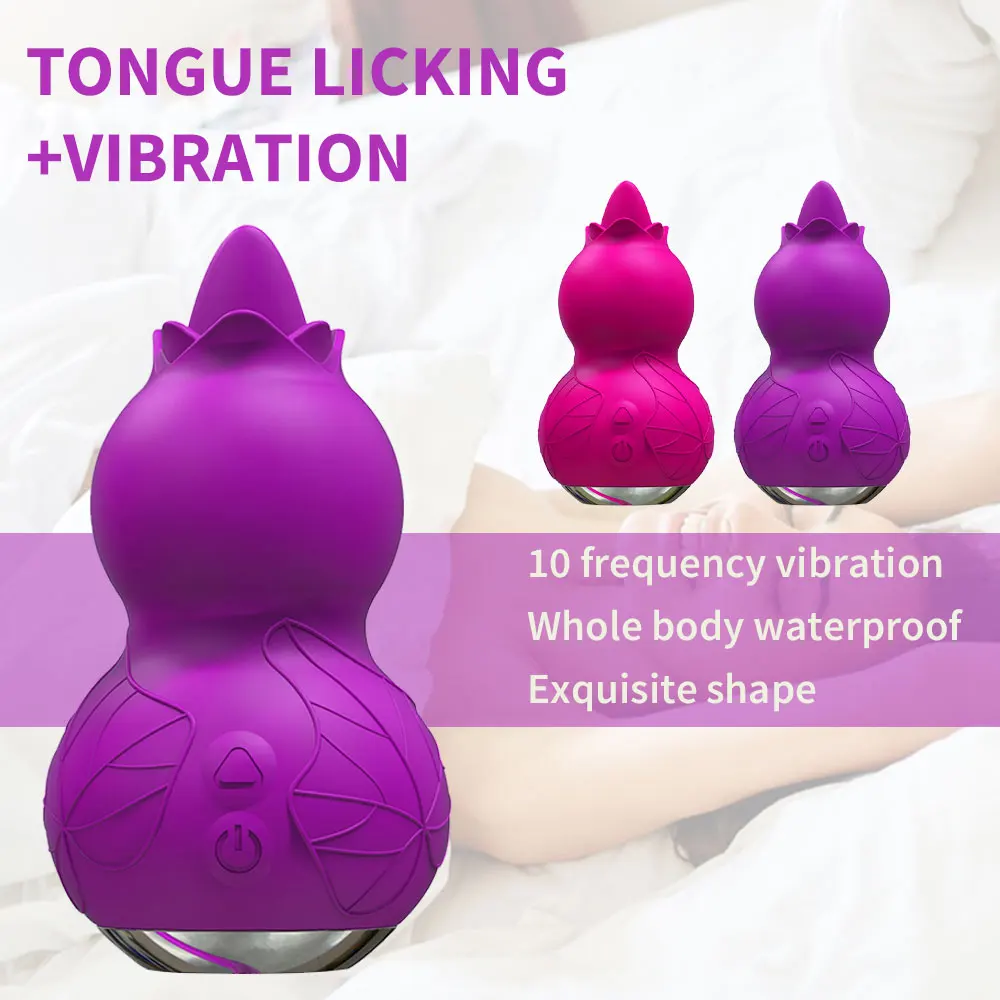 Thrusting Tongue Licking Dildo Vibrator 2 In 1 Vibrating Egg Clit_voghion.com