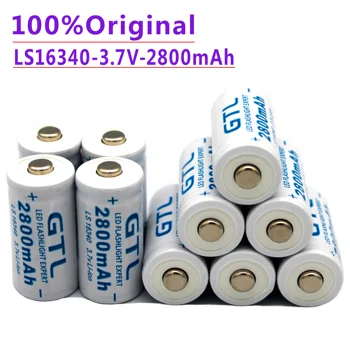2023 nuova batteria al litio Lon, 3.7 V, 2800mah, ricaricabile, CR123A, 16340 3.7 V, CR123A, utilizzata per penna Laser, batteria Flash LED,