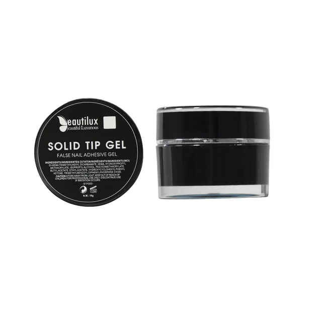 Beautilux Solid Tip Gel False Fake Nail Soak Off  Jelly Gummy Base Gel Glue For American Pose Capsule Tips Adehesive Solid Tip Gel