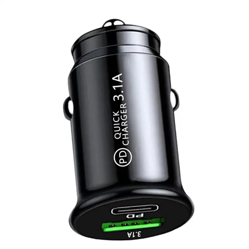 Adattatore per mini caricabatteria da auto A + C Adattatore per caricabatteria da auto USB tipo C Spina di ricarica rapida per telefono per auto piccolo portatile a doppia porta - Image 5