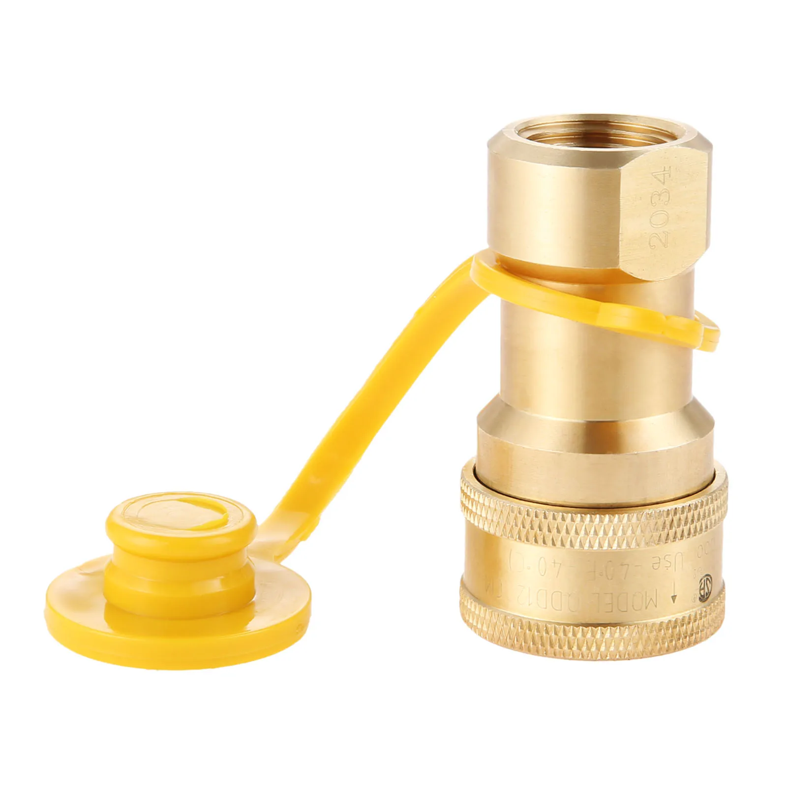 Brass 1/2 inch Natural Gas Propane Quick Connect Adapter Disconnect Connector with Male Insert Plug 1/2\