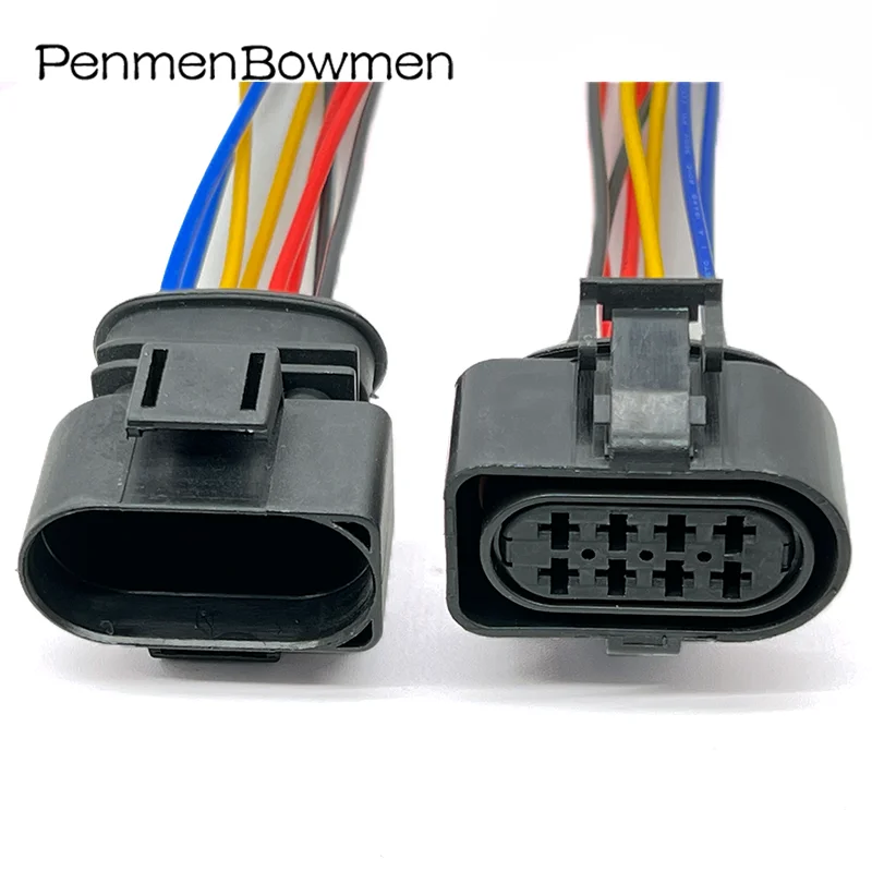 1 Set 8 Pin Car Oil Nozzle Throttle Electrical Cable Connectors