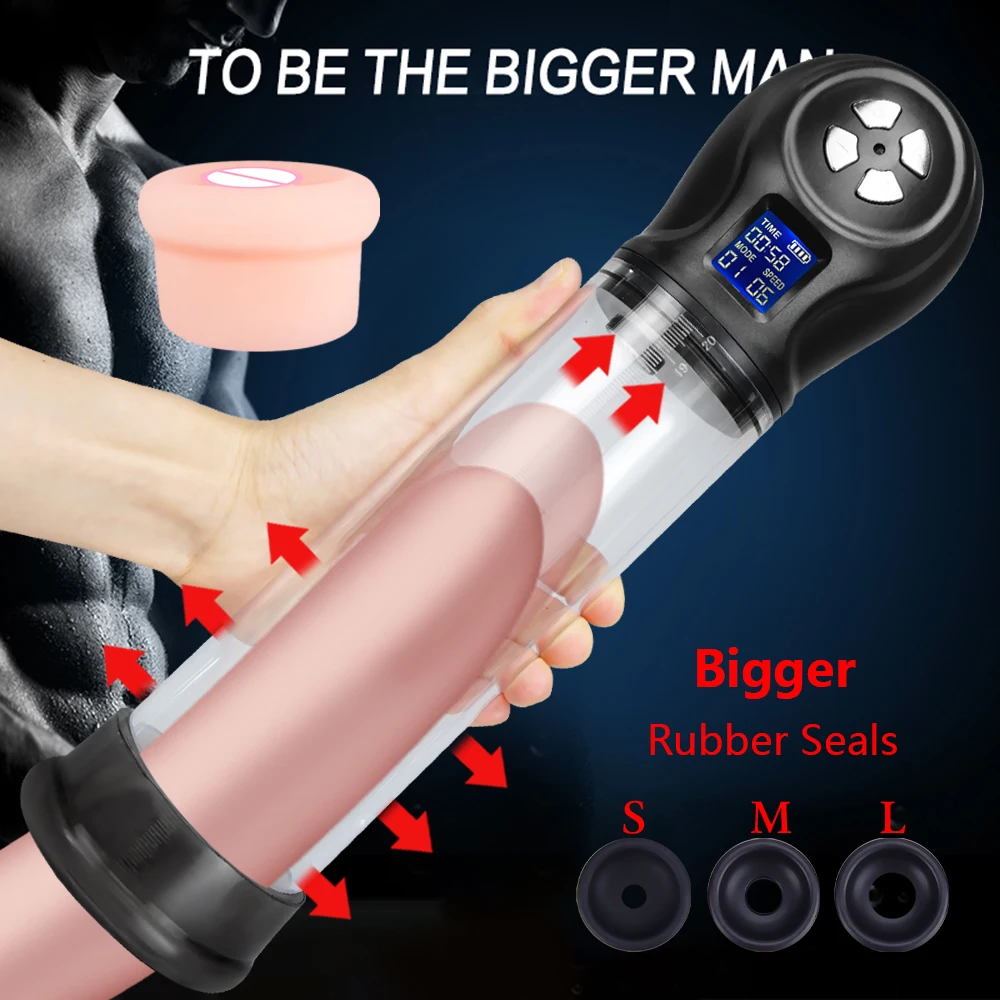 Penis Pump Electric Penis Extender Sex Toys for Men Vacuum Pump Dick Enlargement Trainer Male Masturbator Adults Man Sex Machine pic