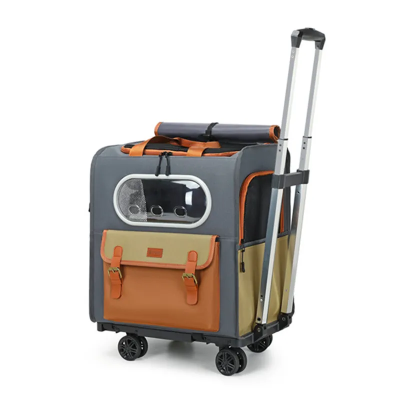 New Ventilate Pet carrier backpack Portable cat backpack carrier space Suitcase Space Luggage bags pets bag with wheels Cat bag