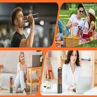 Presse-agrumes portable de 450ml, mélangeur de smoothie domestique sans fil rechargeable par USB avec lames en acier inoxydable 6
