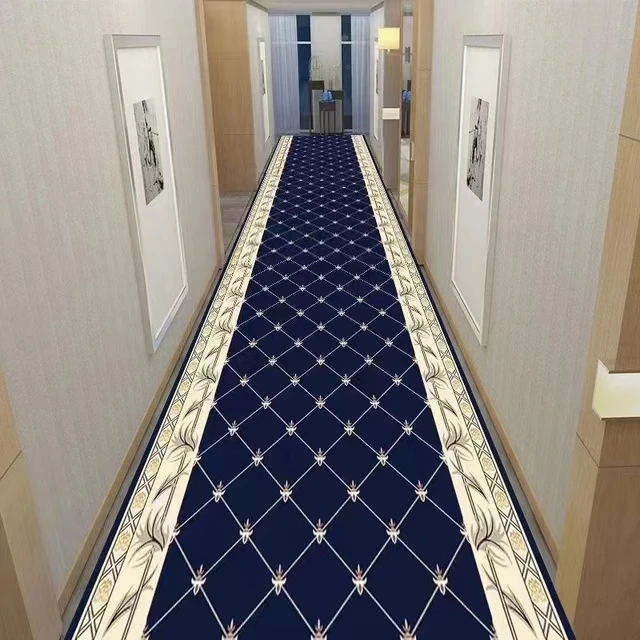 Luxury Design Long Carpet Runner for Corridor Hallway Decor Non-slip Strip Carpets HOTEL Living Room Doorway Washable Doormat