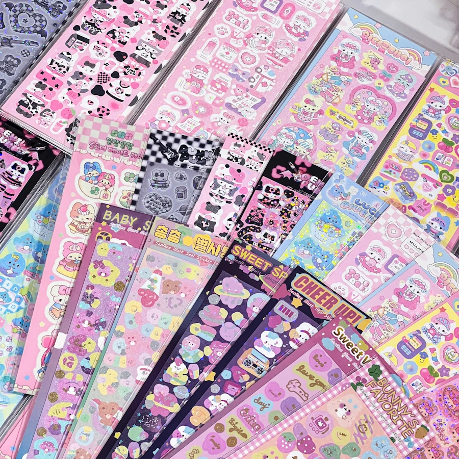 SKYSONICBOBOScrapbookFullSetSeriesDecorativeStickersMintRabbit