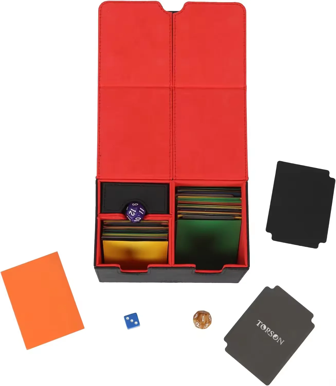 Scatola Porta Carte, Scatola per Carte di Grandi Marche, Scatola Portaoggetti a Colore Unito, Installazione dall'Alto, per Giocattoli, Giochi e Carte da Collezione per il Trading - immagine 3
