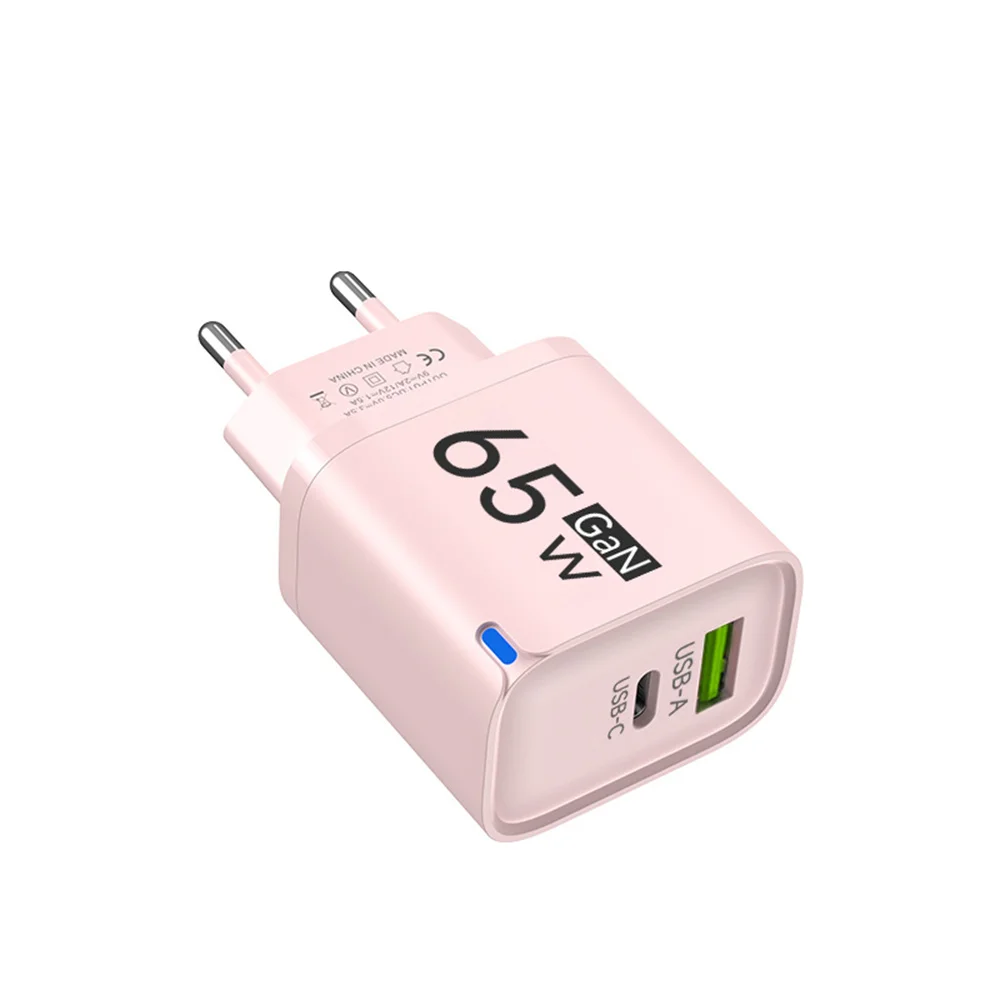 65-ватний високошвидкісний зарядний пристрій GaN USB Type C, адаптер для швидкого заряджання, настінний адаптер живлення для iPhone 16, Xiaomi, Huawei, Samsung, Oneplus, планшетів