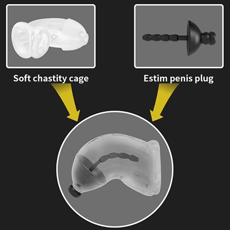 Urethral Dilator Silicone Urethral Dilator Electrical Shock Silicone Penis Plug Threaded Urethral Sounding SM Sex Toys Penis Glans Trainer Man Gay Urethra Masturbate Beads