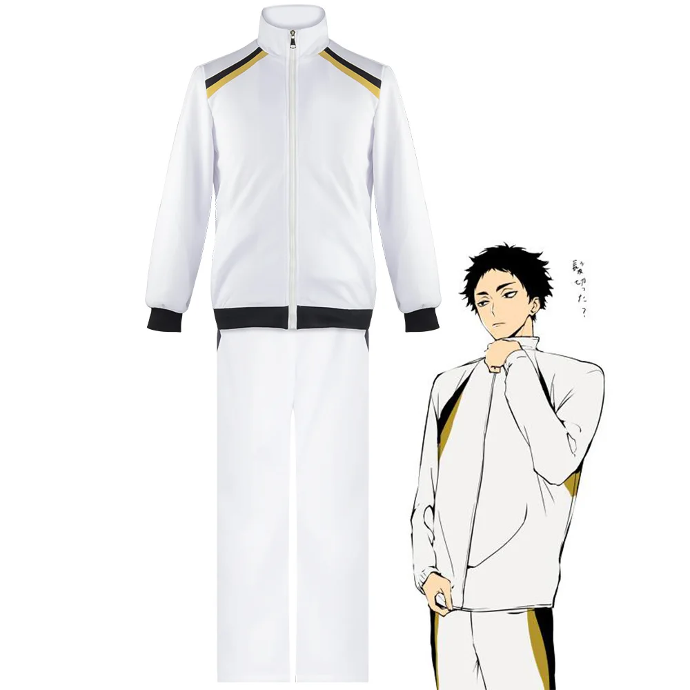 

Anime Haikyuu Kotaro Bokuto Akaashi Keiji Cosplay Costume School Uniform Men Women Spring and Autumn Sportswear Coat Pants Suit