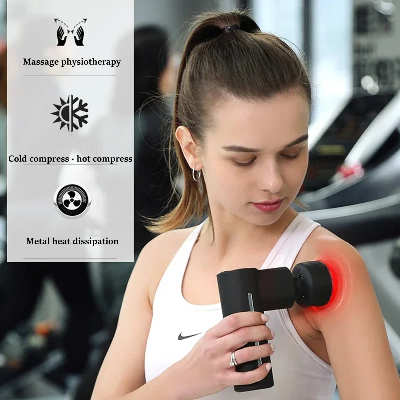 Body Massage Gun Hot and Cold Compress Muscle Relaxation Relief Fascia Massage Machine Mini Size Home Massage Gun