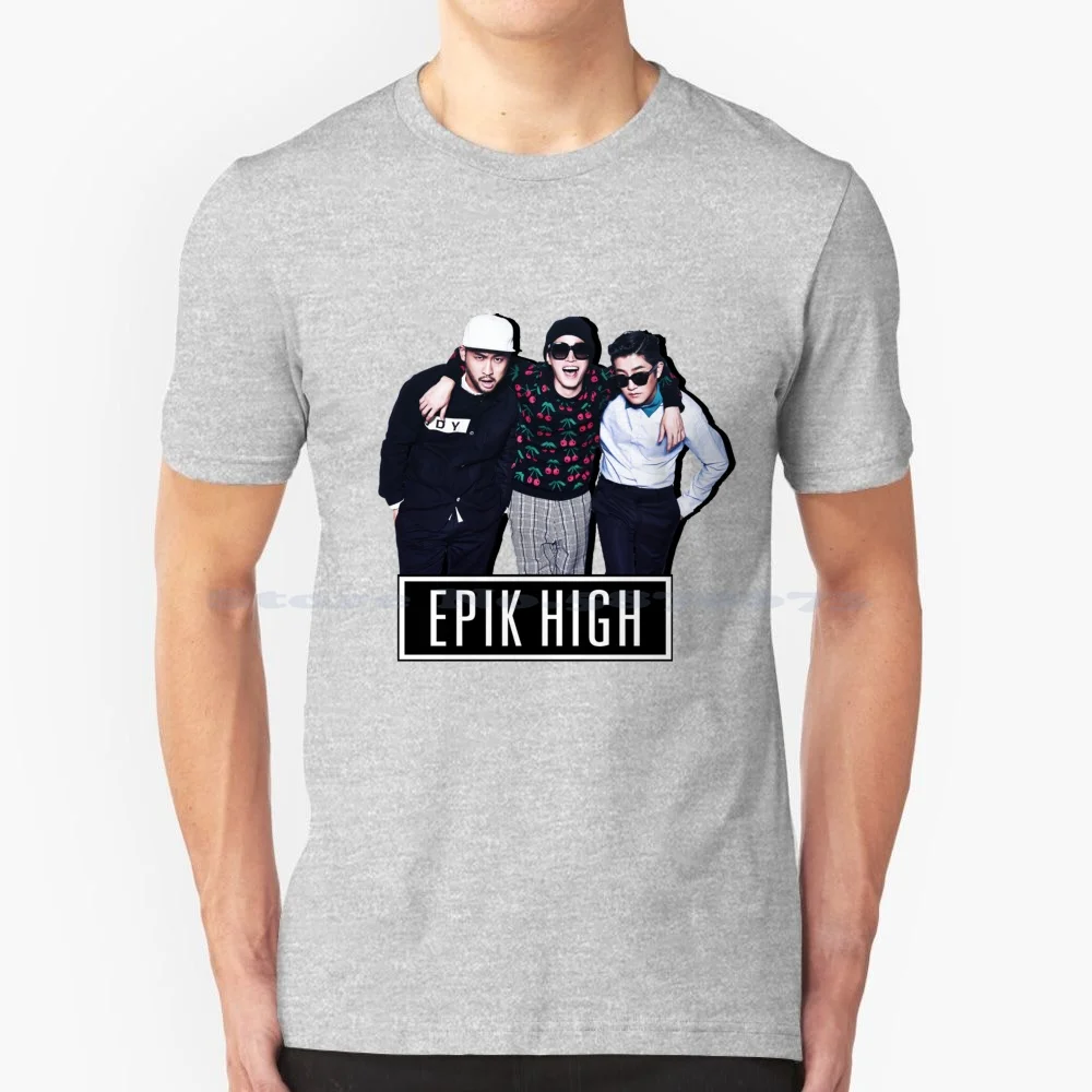 Epik Maglietta Alta 100% Cotone Tee Epik High Epikhigh Kpop Coreano Rap Hiphop Tablo Dj Tukutz Mitra Yge Ygfamily 2 Ne1 Ikon Winner