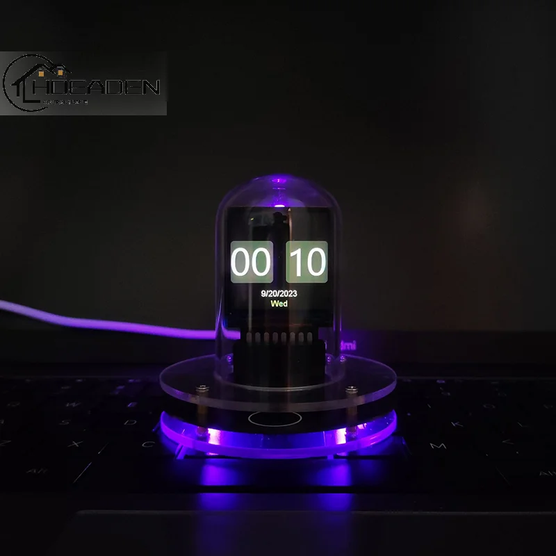 

Nixie Tube Clock Smart Wifi Glow Diy Tube Clocks Cyberpunk Style Digital Table Clock Visual Display Changeable Automatic Update