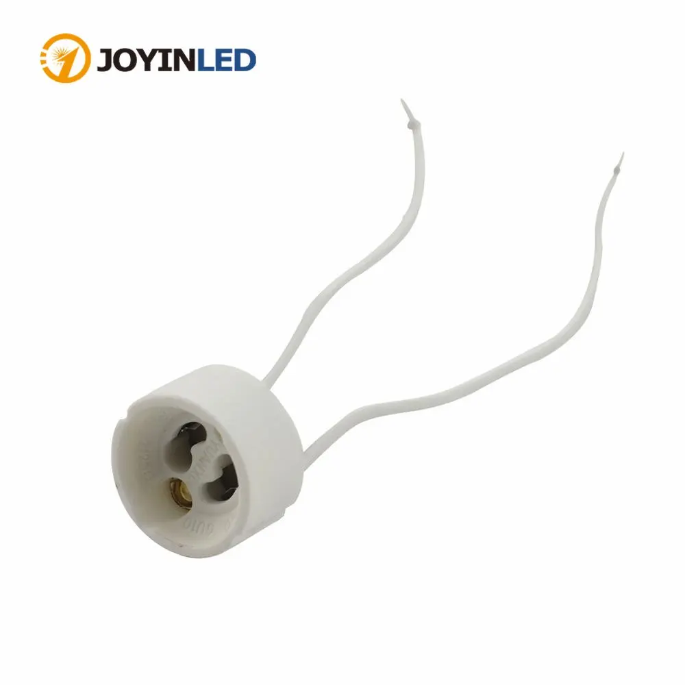 Free Shipping Socket GU10 for Bulb Pocelain GU10 Socket With Tension relief LED Base GU10 Socket Lamp Holder