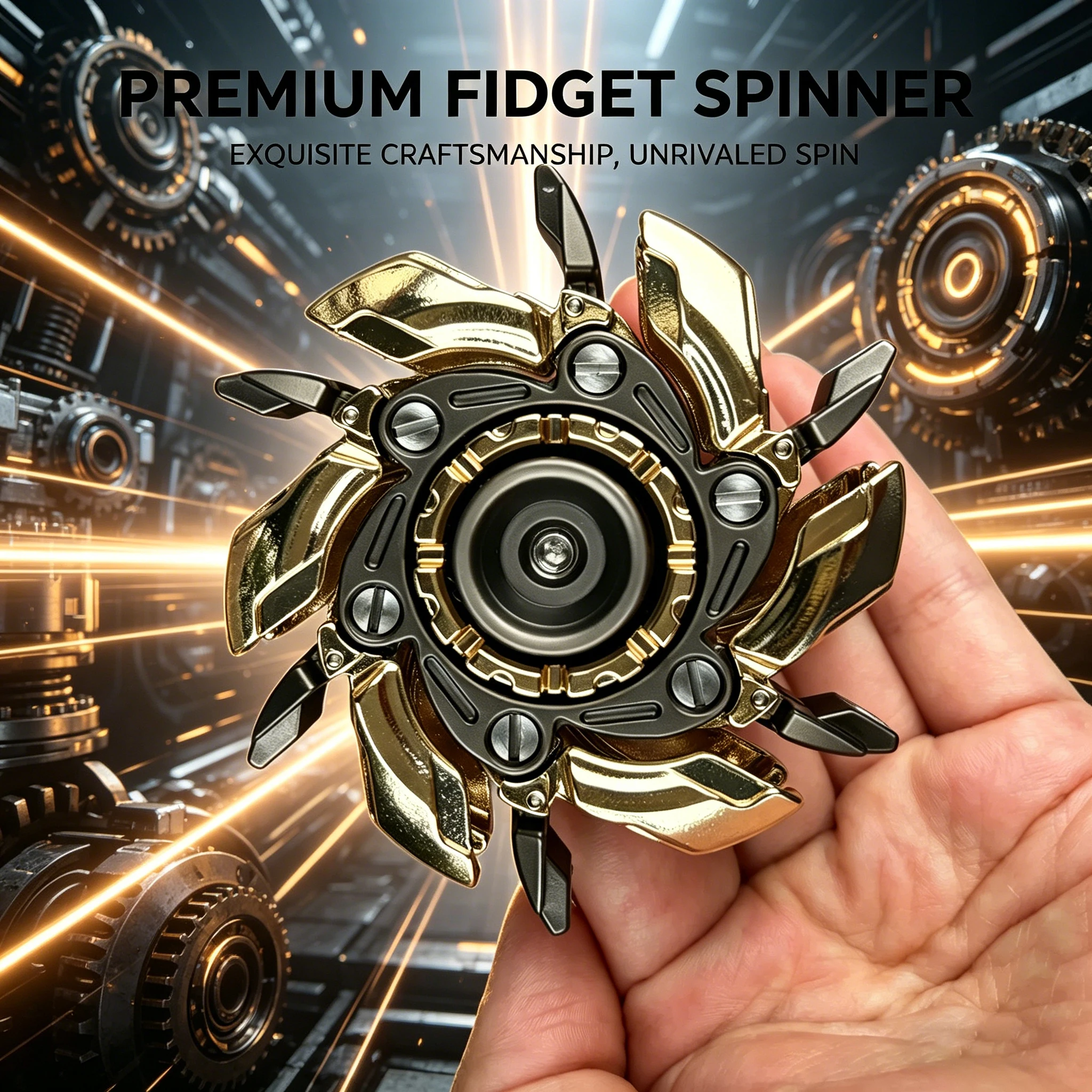Premium Alloy Deformable Fidget Spinner - Smooth Spin Anti-Stress Toy for Adults