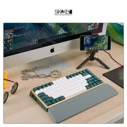 Ergonomic Memory Foam Wrist Support Set with Keyboard and Mouse Pads (Gray hand rest)
