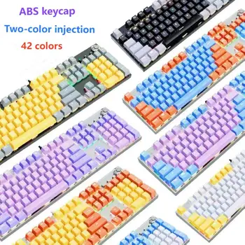 104pcs Mechanical Keyboard Keycap OEM Backlit Key Cap Two-Color Injection ABS Keycaps for 61/87/104 Key Cherry MX Mechanical Key 1