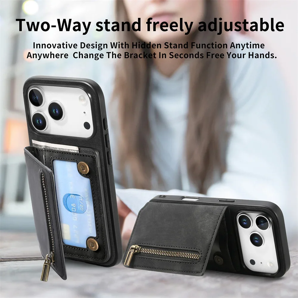 Flip RFID Blocking Card Phone Case - Premium Wallet Design & Secure Card Storage