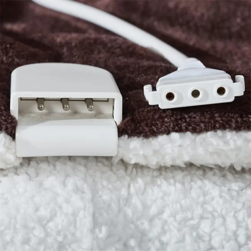 Flannel Electric Blanket Quick Heating Blanket Body Warmer Shawl Electric  Mattress 3 Temperature Settings 4 Auto-Off Timers