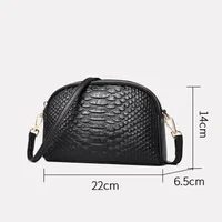 Sac à bandoulière en cuir véritable motif Crocodile pour femmes, Sac à main de luxe en cuir de vache de bonne qualité pour dames, fourre-tout 5