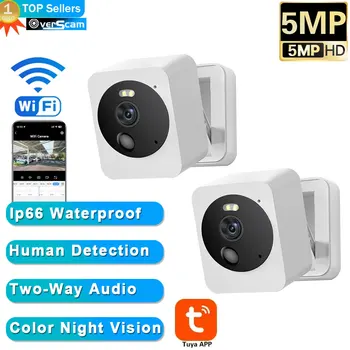 Tuya Smart Mini WiFi IP Camera Indoor Wireless Home Security AI Human Detect CCTV Surveillance Block Camera 5MP waterproof 1