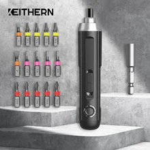 KEITHERN – jeu de tournevis électriques 3.6V, couple 5 n.m, Type C, kit de tournevis électriques rechargeables, outil électrique de réparation de précision