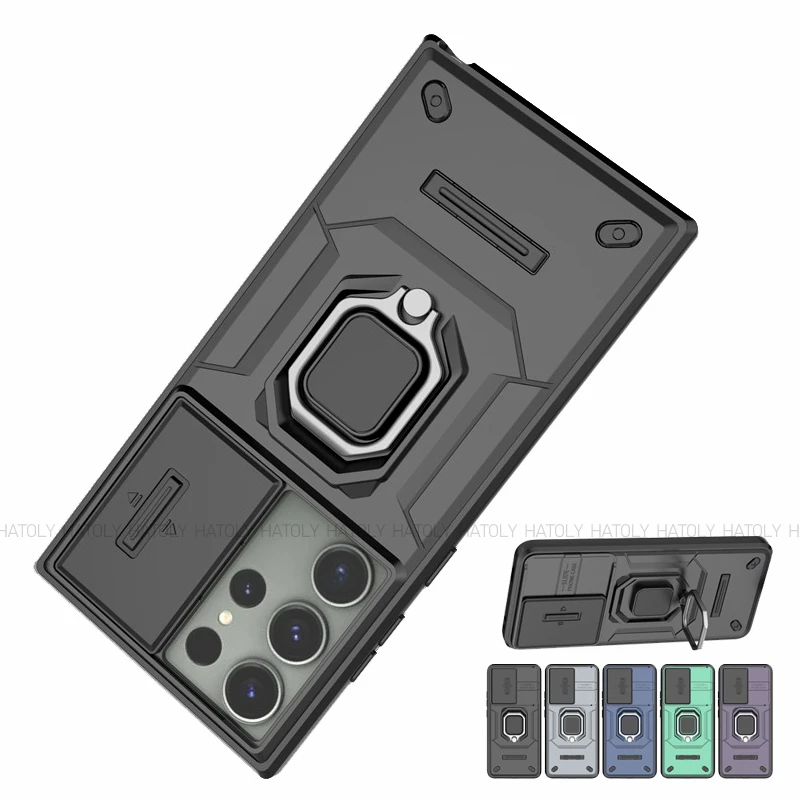 Per Samsung Galaxy S23 Ultra Case Slide Camera Phone Case Armor Pc Cover Antiurto In Metallo Samsung Galaxy S23 Plus Ultra 5G