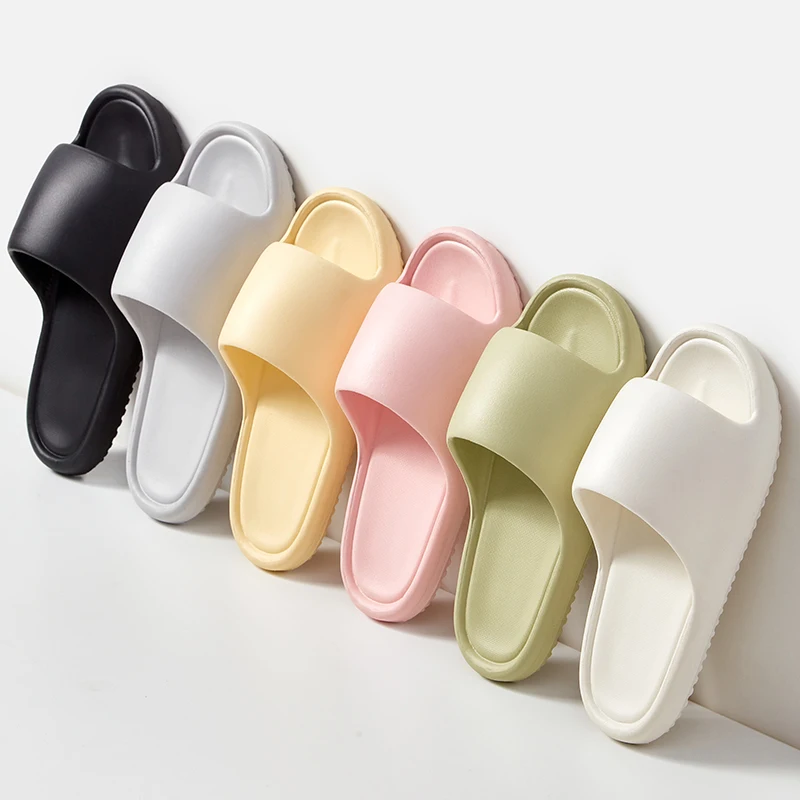 Women's Classy  Slippers for Women's Home Use Thick-Soled Indoor Summer Bread Sandals for Men's Couples Bathroom Bathing Non-Slip Slippers - 5