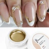1Box Gold Metallic Painging Gel Nail Polish Super Bright Gold/Silver Mirror Metal Chrome Varnish Drawing French Line Nail Gel*&^ 4