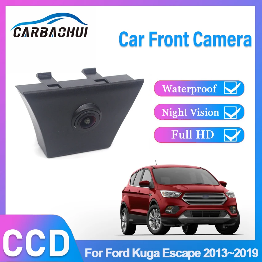 

HD CCD Car Front View Parking Night Vision Positive Waterproof Logo Camera For Ford Kuga Escape 2013~2016 2017 2018 2019