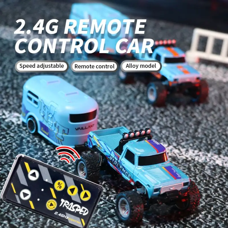 Crawler Buggy RC 4WD Tout Terrain Voiture Télécommandée avec Remorque