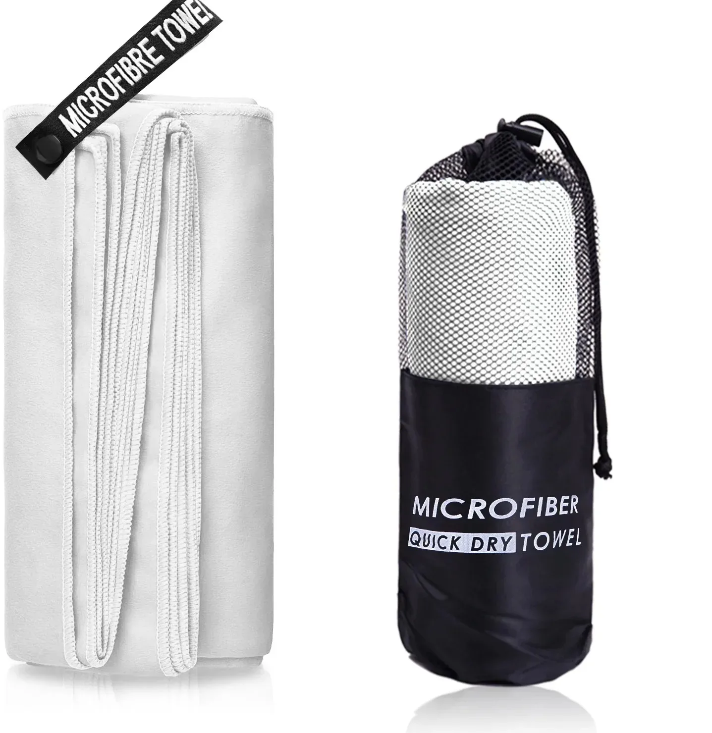 Ultra Compact & Lightweight Microfiber Towel - Quick Dry & Super Absorbent for Travel, Gym, and Camping