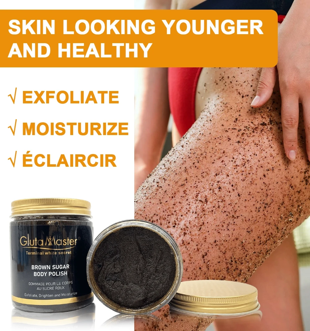 Gluta Master Black Sugar Face Exfoliator Scrub Skin and Pores Cleansing Skin Care Smoothing Moisturising Natural Scrub 4
