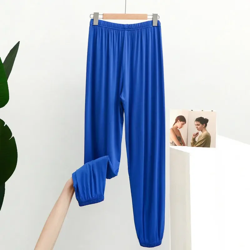 

Размер пижама брюки леггинсы талия осень модал домашняя женская одежда ленивые повседневные женские Брюки домашние большие весенние