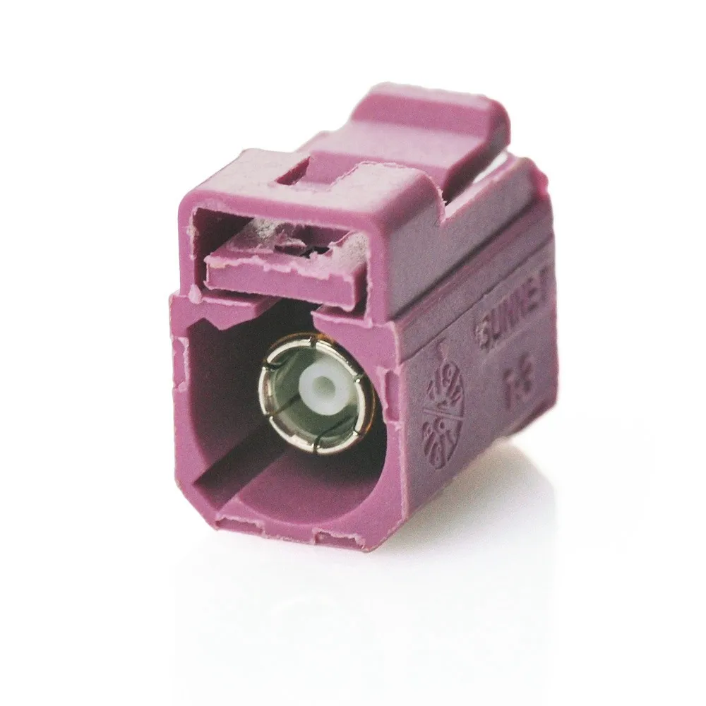 Violet Crimp Female RF Coaxial Connector for GPS Telematics Satellite Antenna