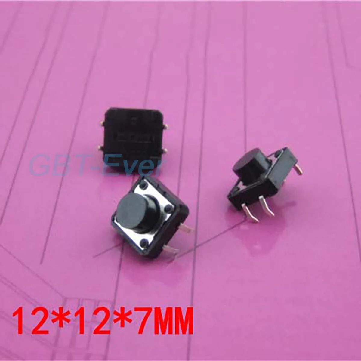 

10Pcs Pushbutton Switch 12x12x7mm 4Pin Tactile Switch Vertical Micro Switch Mini 4P Push Button Switch Circuit DIY Accessories