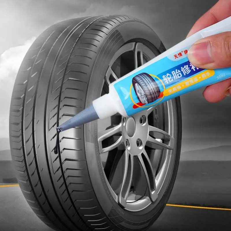 

30ml Tire Repair Glue Liquid Strong Rubber Glues Black Rubber Wear-resistant Non-corrosive Adhesive Strong Bond Car Accessories