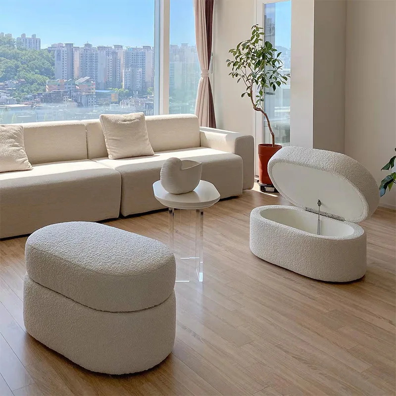 

Storage High-grade Storage Changing Living Room Dressers Minimalist Oval Chair Ins Shoe Wind StoolModern Sofa Chair Furniture