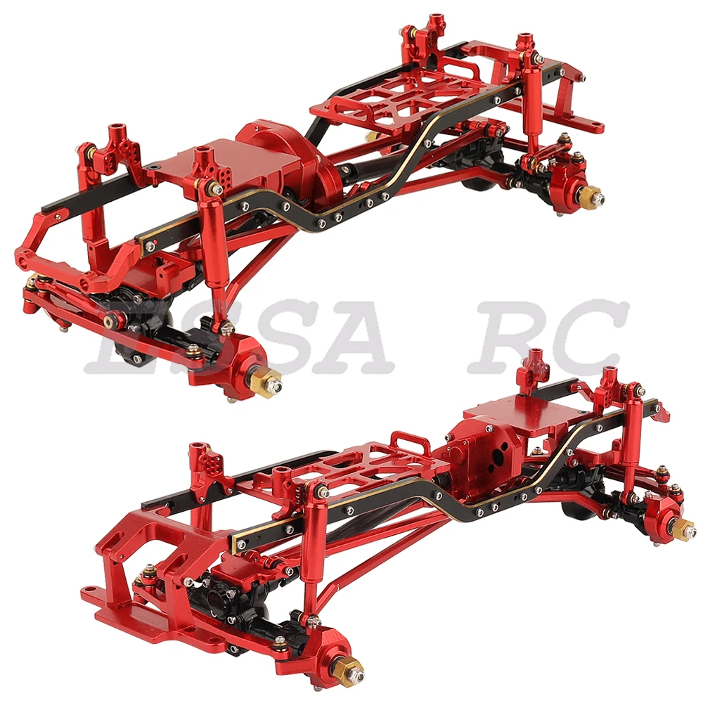 1:24 DIY Metal Alloy Upgrade Car Frame with Double Front Axles For 1/24 Axial SCX24 AXI00005 RC Car Upgrade Parts 4