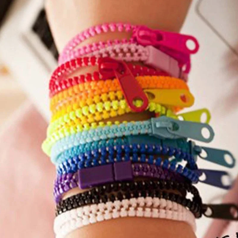Zipper Bracelet Sensory Fidget Toy Anti Stress Toy Fidget Toy Finger Sensory Toy For Kids Party Favors Classroom Prizes ADHD Autism Therapy