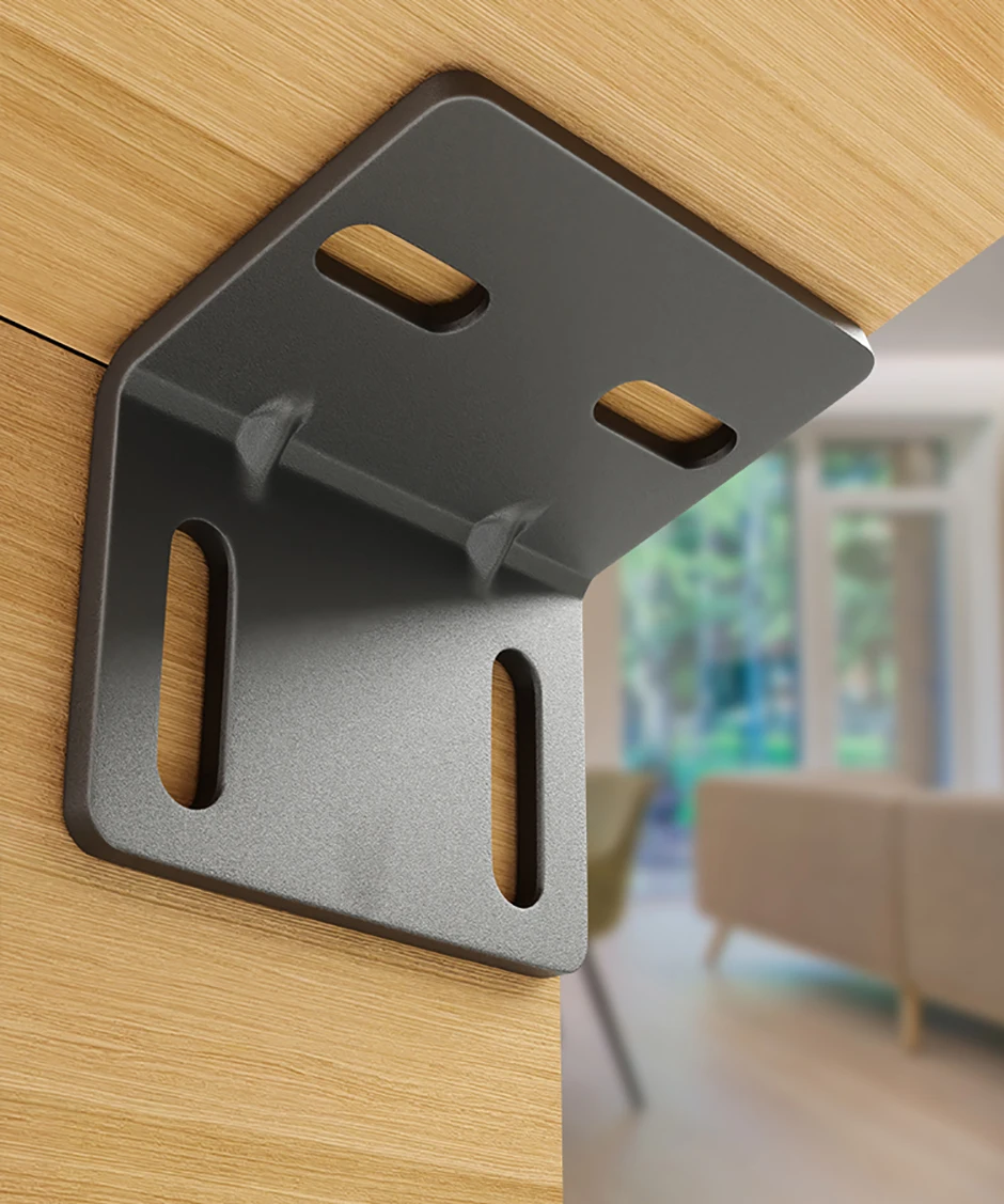 Graus Ângulo Direito, Fixo Ferro Frame, Suporte