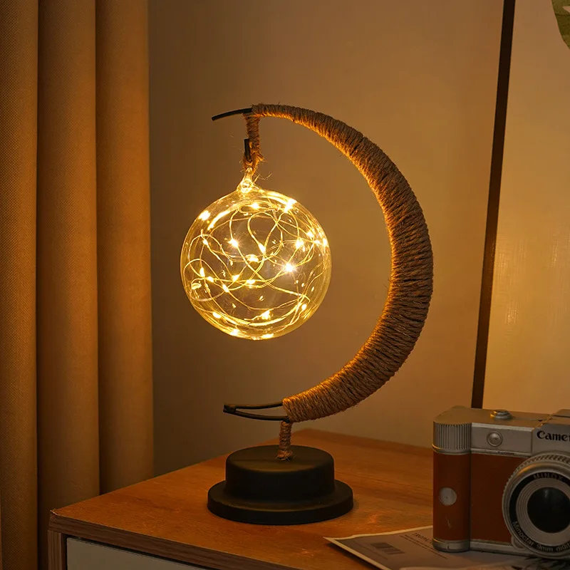 

Nusogon Enchanted Lunar Lamp -Magic Moon Shape Lamp,LED Crescent Light,Ramadan Lamp,Home Bedroom Romantic Nightstand Decoration