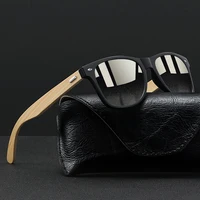 Fashion Bamboo Wood Vintage Square Sunglasses Wooden Men Women Luxury Brand Designer Sun Glasses Driving Fishing UV400 Eyewear