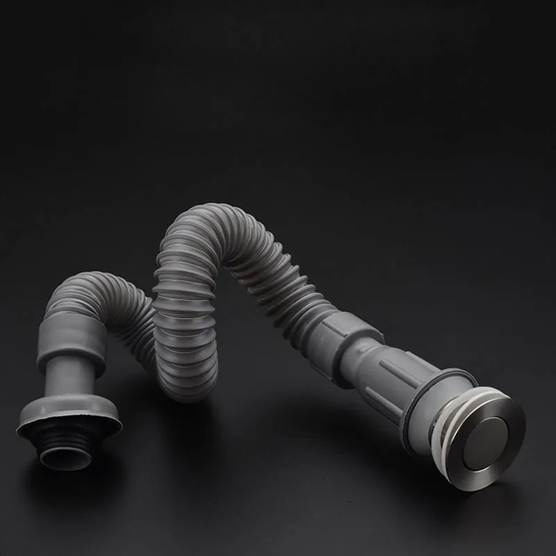 Drain Pipe Flexible Sink Basin Water Drain Pipe Washbasin Double-end Extend Connection Hose for Bathroom Kitchen Downcomer Accessories drain pipe