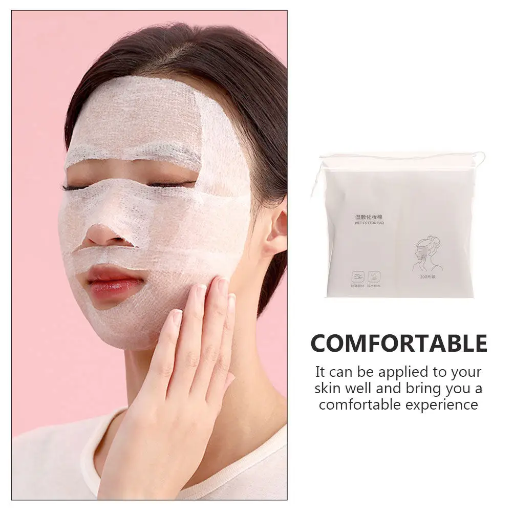 200Pcs 코튼 패드 효율적인 페이스 클린 패드는 피부에 부드럽게 작용하여 메..