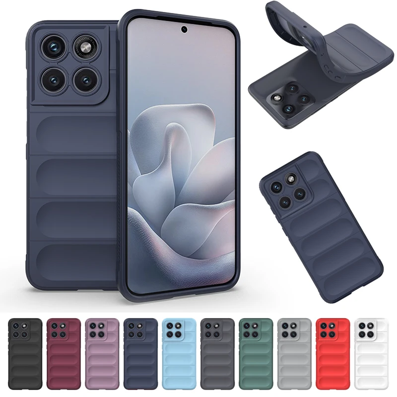 Plaid Texture Velvet Soft Silicone Shock-Absorbing Back Cover Case