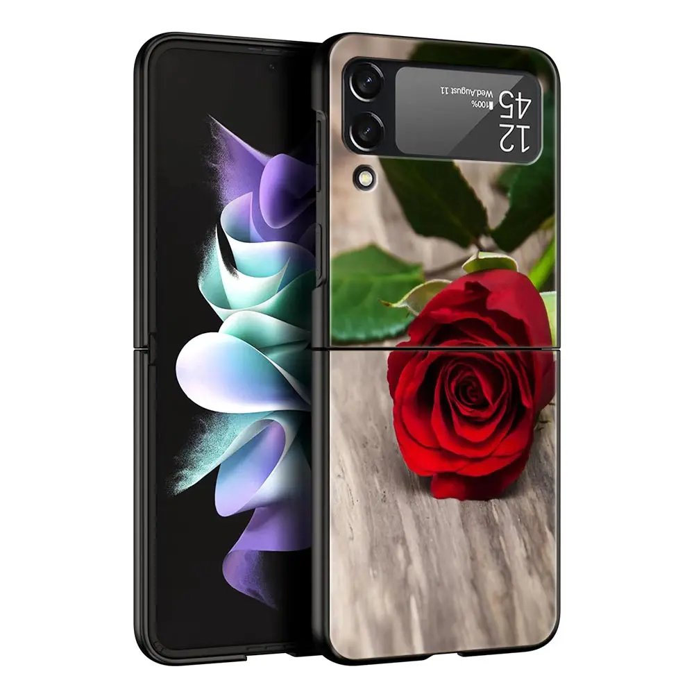 Elegant Red Roses Fashion Phone Case - Stylish Hard Folding Cover