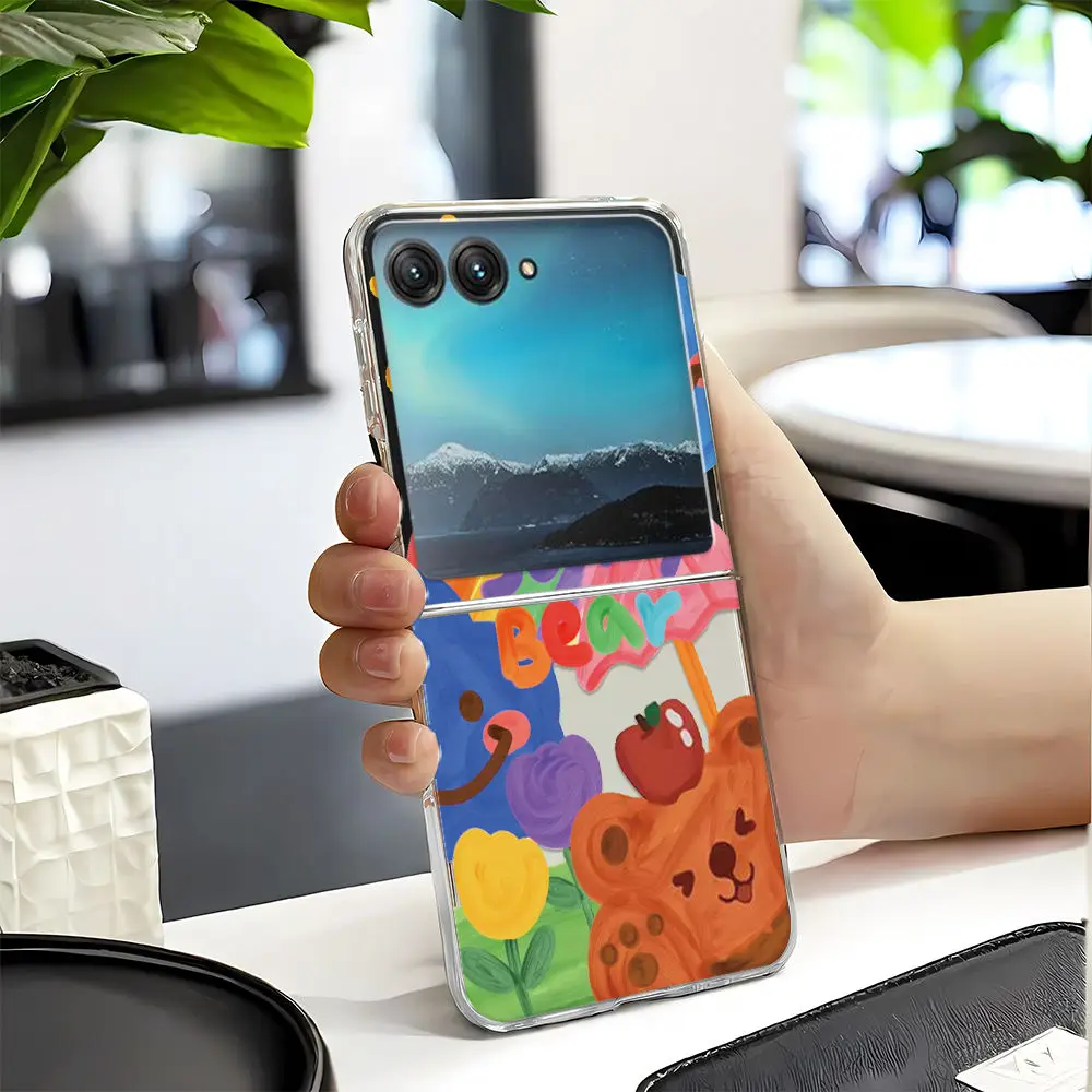 Vintage-Inspired Transparent Mountain Design Phone Case with Hard PC Back Cover